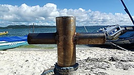 小船,mar,海滩
