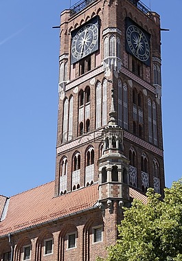 toruń,塔,时钟