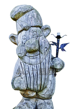 雕塑,holzfigur,矮人
