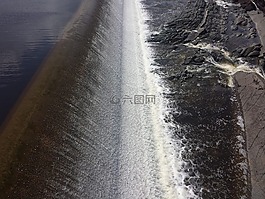 瀑布,滑槽,水電