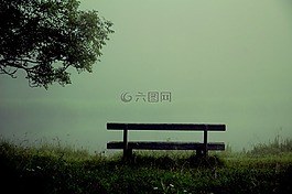板凳,霧,水
