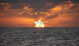太陽(yáng),日落,abendstimmung