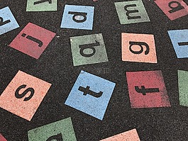游樂場,字母,地板
