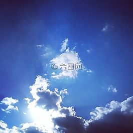 天空,云,藍色