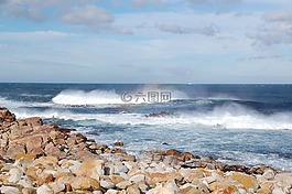 南非,海滩,海