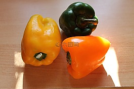 辣椒粉,青椒,黄色辣椒