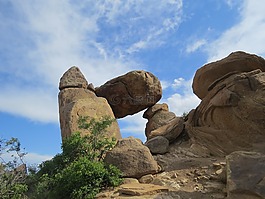 沙漠,岩石形成,徒步旅行