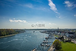航道,端口,夏季