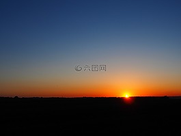 日落,景观,太阳