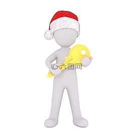 白人男性,3d模型,孤立