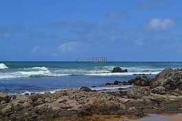 景观,石头,mar