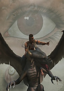眼,幻想,龍