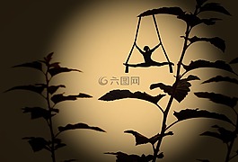 影子,數字,皮影戲