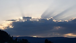 太陽,云,abendstimmung
