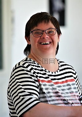 女子,笑,快樂