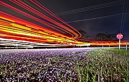 交通,路,長(zhǎng)時(shí)間曝光