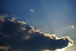 陽光,云,傍晚的天空