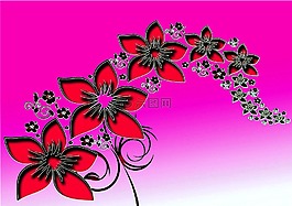 鮮花,美,浮動