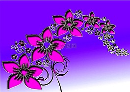 鮮花,美,浮動