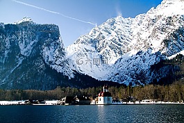 国王湖,bartholomä st,berchtesgadener 土地