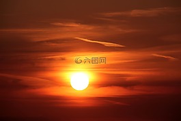 日落,太陽,abendstimmung