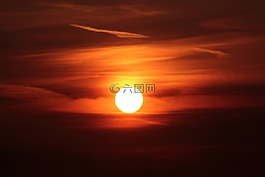 日落,太陽,abendstimmung