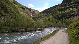 線索,自行車道,河