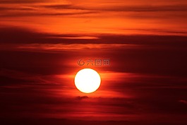 日落,太陽,abendstimmung