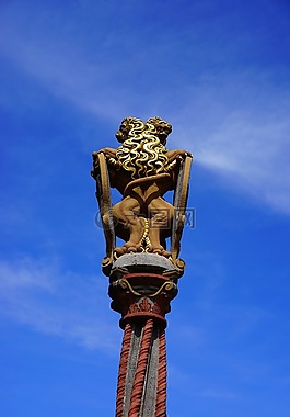 數(shù)字,獅子,獅子噴泉