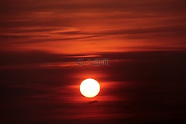 日落,太陽,abendstimmung