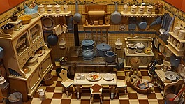 老娃娃的房子,历史的,娃娃屋家具