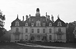 城堡的公园de la briantais,照片黑白色的圣马洛,旅游小镇