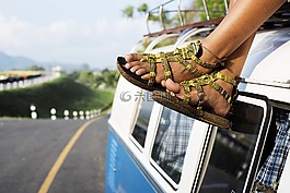 車,腳,戶外