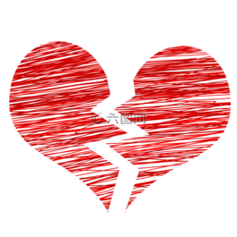 心臟,破碎的心,分割