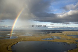 彩虹,天空,多彩