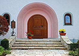 圓拱形,前門,入戶門