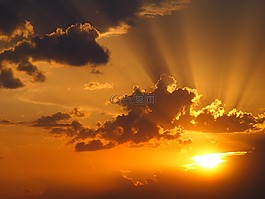 天空,心情,余輝