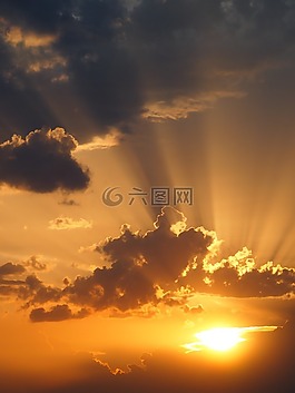 天空,心情,余輝
