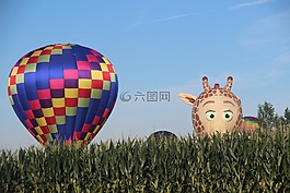 熱氣球,天空,飛行