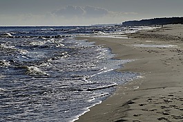 海灘,海,假日