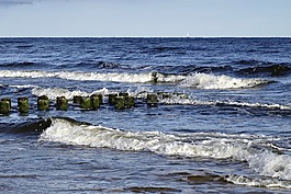 防波堤,海,海浪