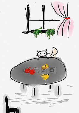 貓,表,食品