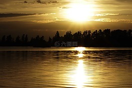 太陽(yáng),日落,水