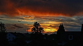 日落,余輝,太陽