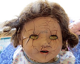 破解,裂縫,娃娃