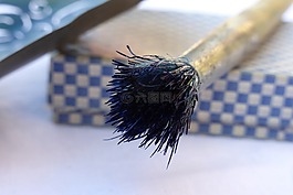 刷,藍(lán)色,纖維