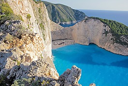 灣,navagio,navagio灣