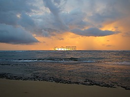 夏威夷,日出,海洋