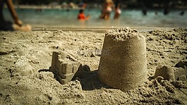 海灘,湖,沙
