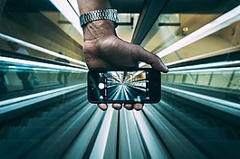 自動扶梯,手,iphone